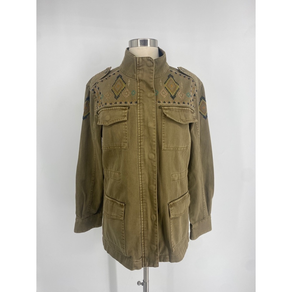 Sundance Western Embroidered Zip Up Snap Button Jacket